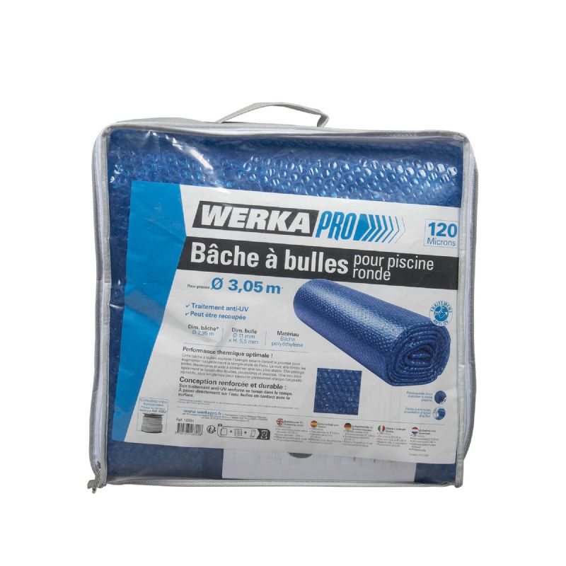 Bâche à bulles pour piscine ronde 120 microns WERKA PRO