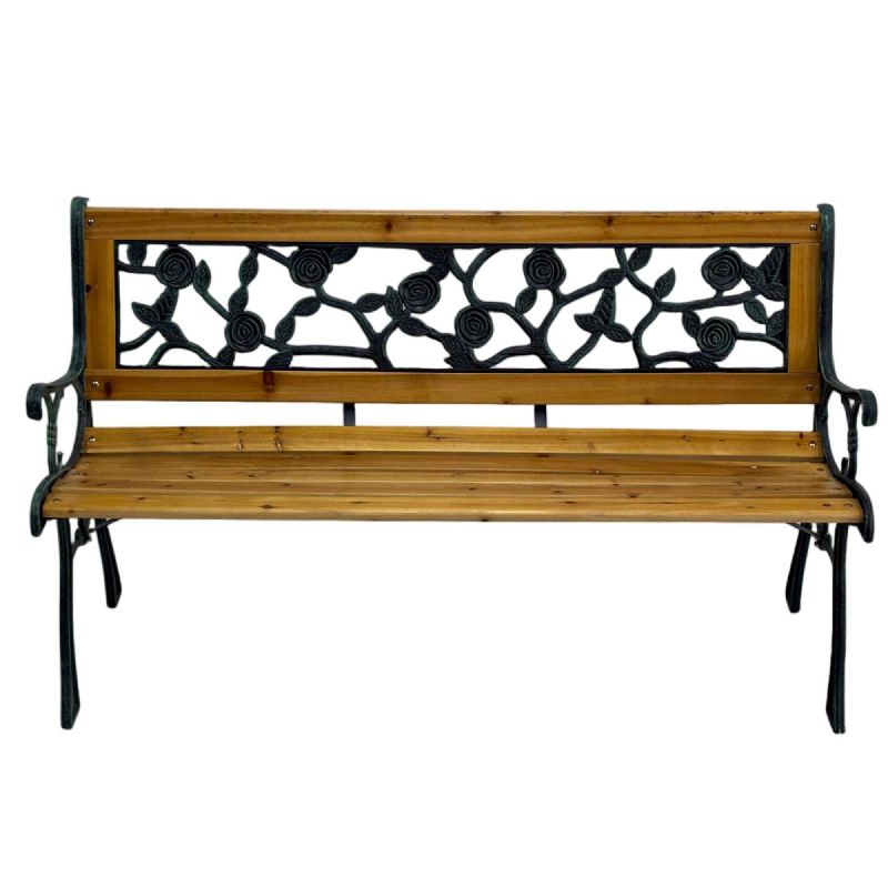 Banc de jardin WERKA PRO en bois et fonte