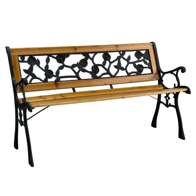 Banc de jardin WERKA PRO en bois et fonte