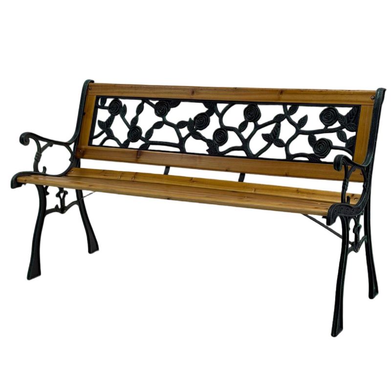 Banc de jardin WERKA PRO en bois et fonte