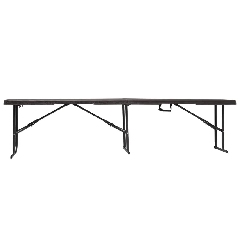 Banc pliant aspect bois 180x28x43cm