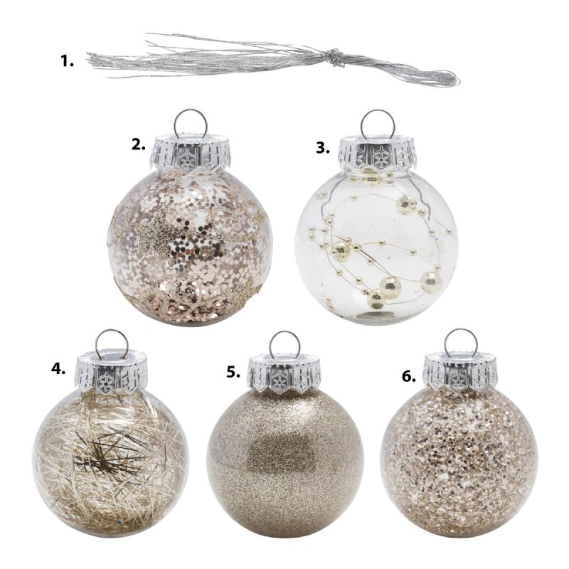 Boules de Noël brillantes 6 cm (25 pcs)