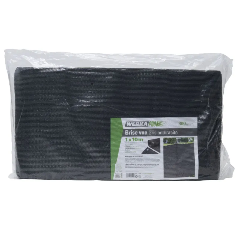 Brise vue gris anthracite 10m 300g/m² WERKA PRO