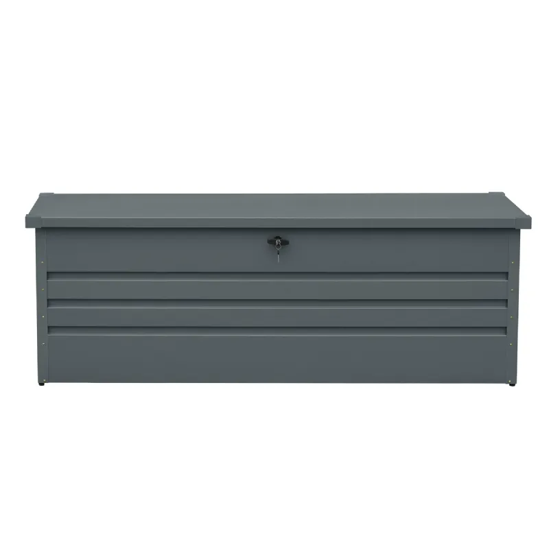 WERKA PRO Coffre Rangement 350L Métal Avec Verrins - Anthracite Extérieur Jardin