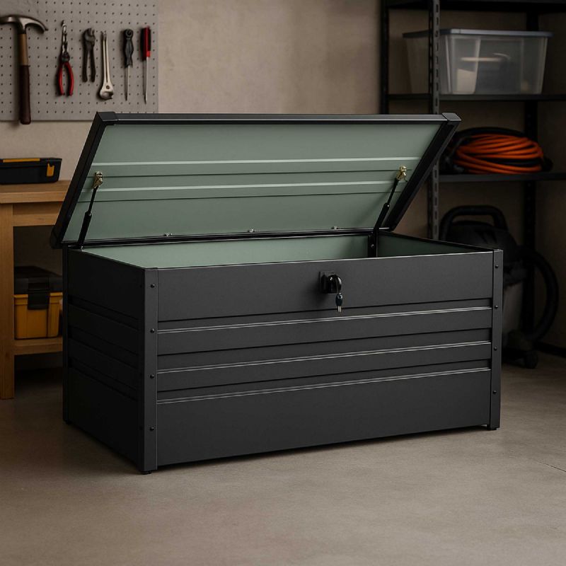 Coffre de rangement de jardin en métal WERKA PRO (600 litres)