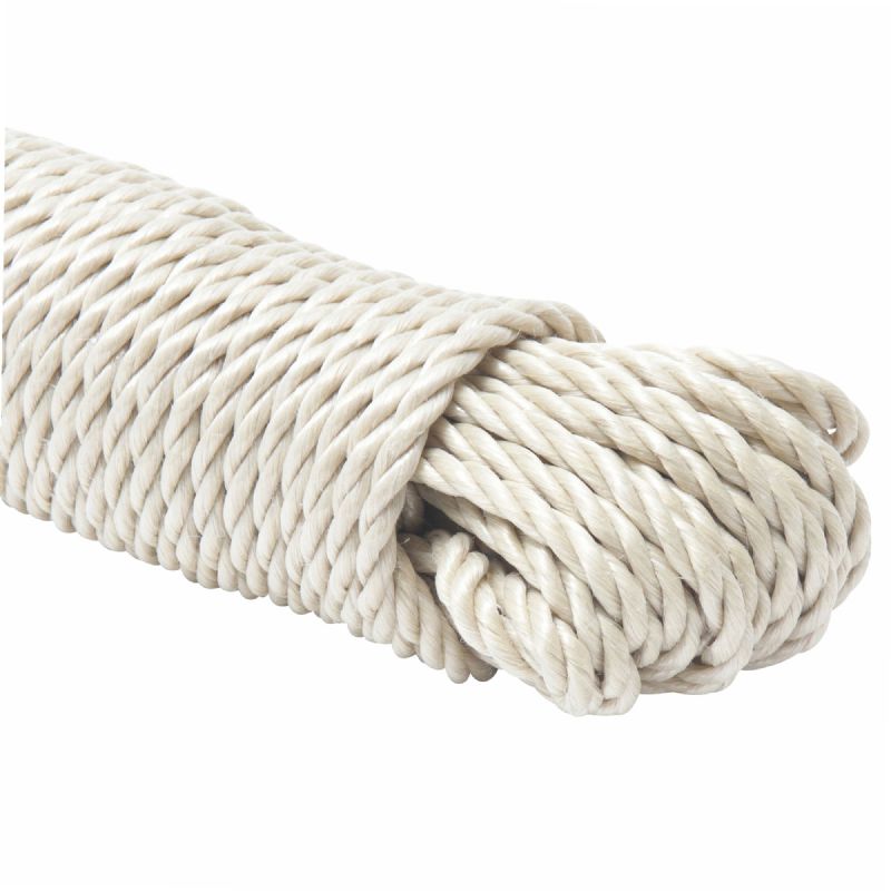 Corde Beige Polypropylène 8mm - 100 Mètres - Résistance 1000 Kg - Idéale Jardin, Bricolage, Camping