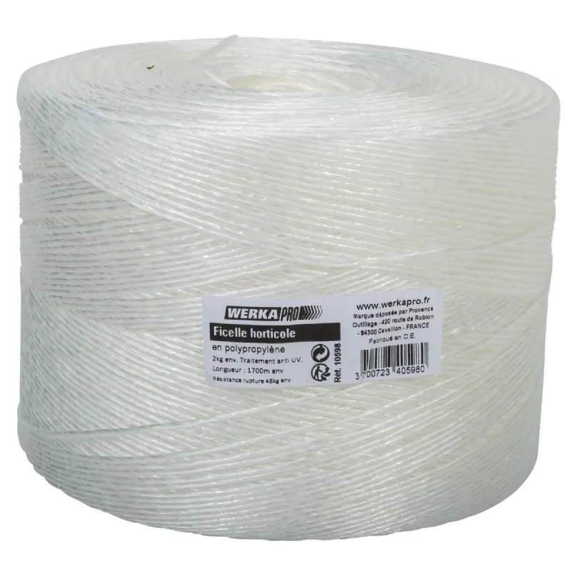 Ficelle horticole blanche (bobine de 1700m) WERKA PRO