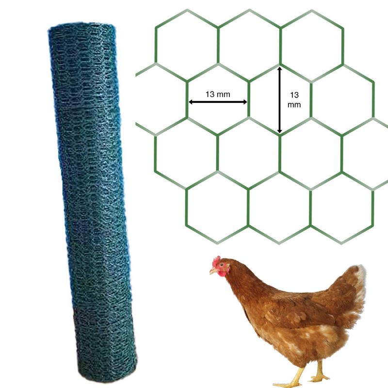 Grillage plastifié mailles hexagonales de 13mm WERKA PRO