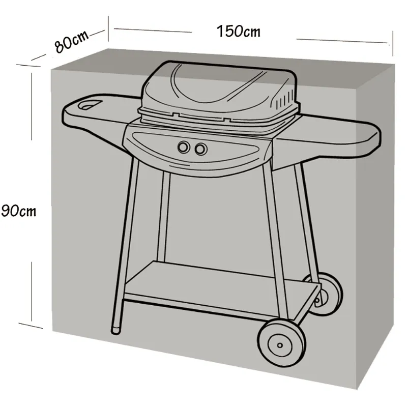 Housse de protection pour barbecue et plancha (150x80x90cm) WERKA PRO