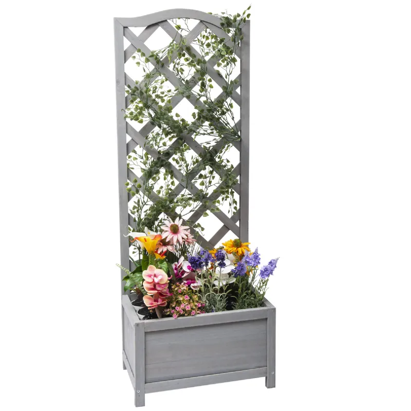 Jardinière avec treillis WERKA PRO (45x120cm)