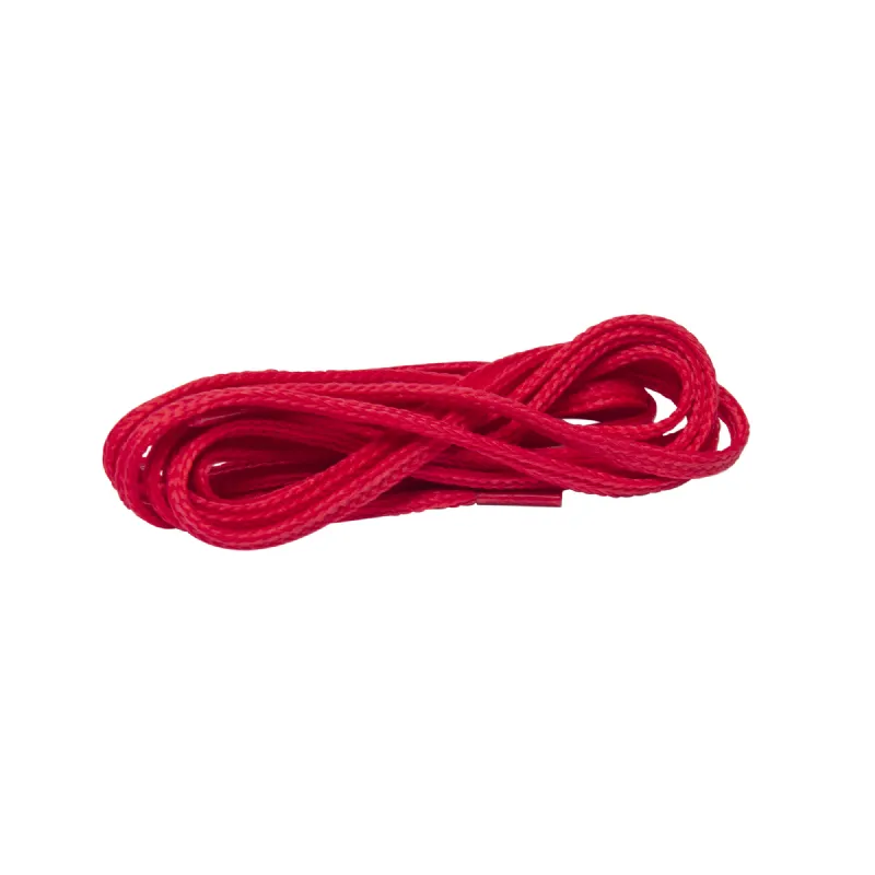 Lacet plat 5mm en polyester recyclé rouge