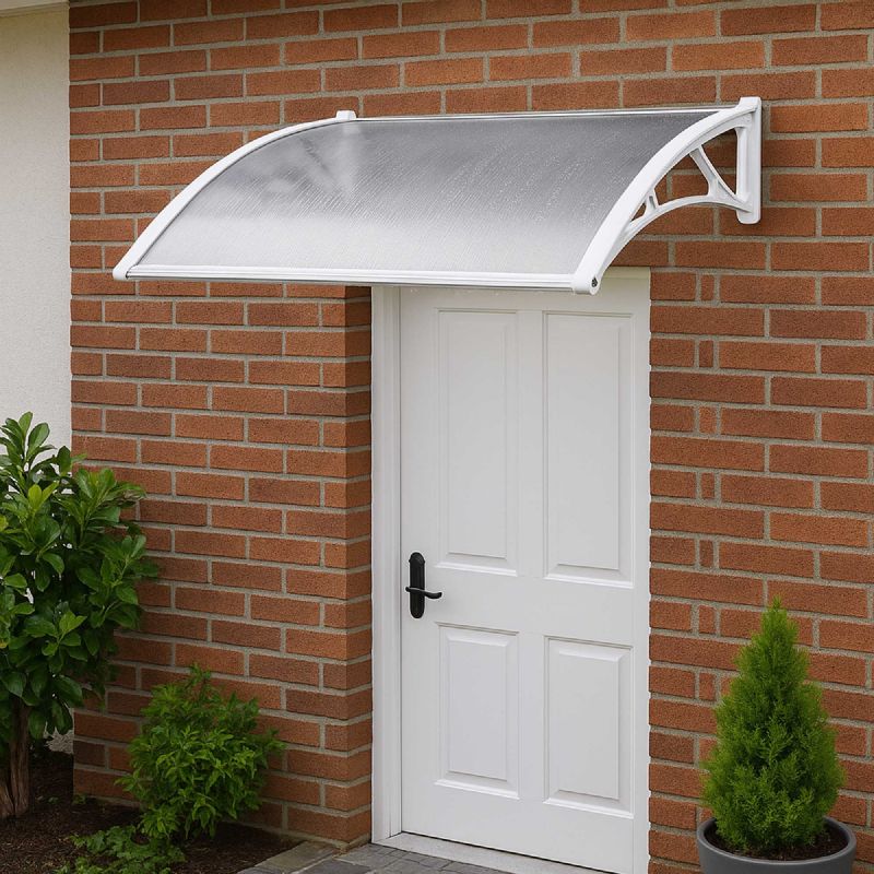 Marquise polycarbonate blanche 80 x120cm WERKA PRO