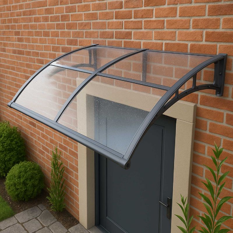 Marquise aluminium et polycarbonate (80x240 cm)  WERKA PRO 