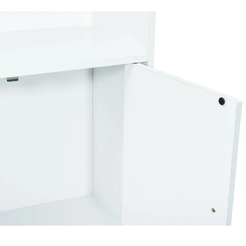 Meuble de rangement blanc 3 niches 2 portes WERKA PRO