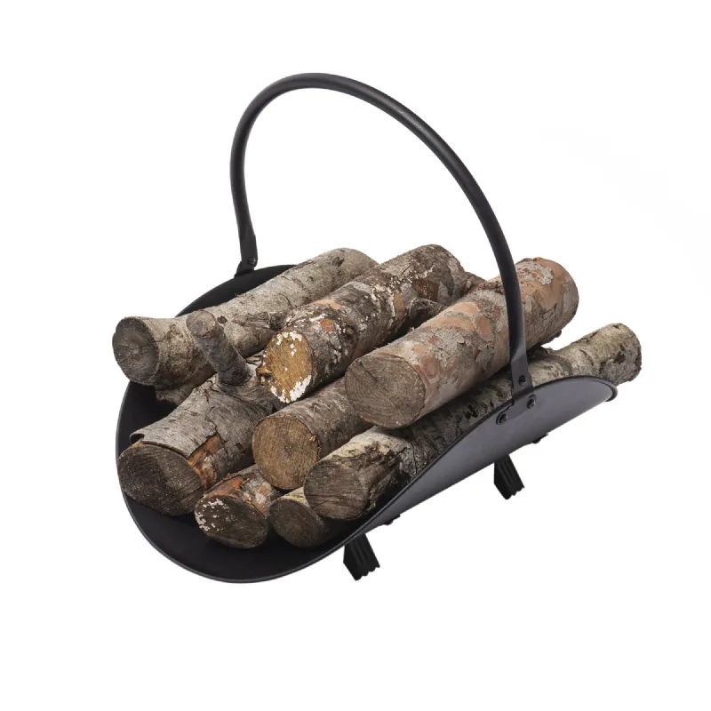 Range bûches en  acier noir WERKA PRO (48cm )