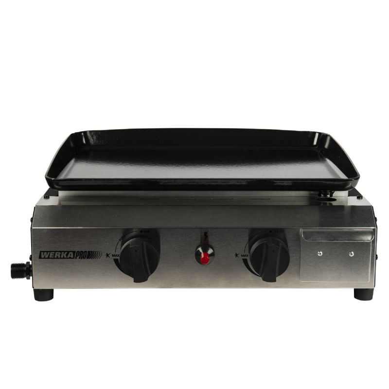 Plancha à gaz 2 brûleurs WERKA PRO