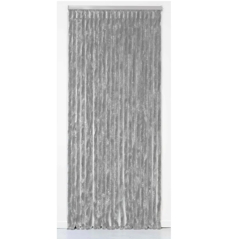 Rideau chenille gris clair uni  WERKA PRO