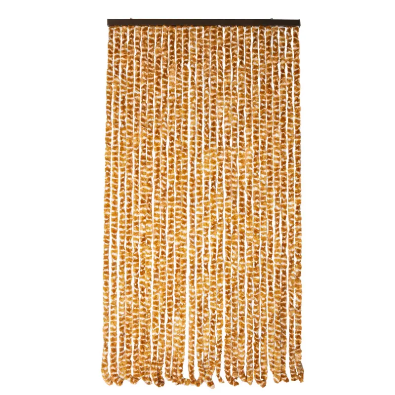 Rideau chenille marron et blanc WERKA PRO