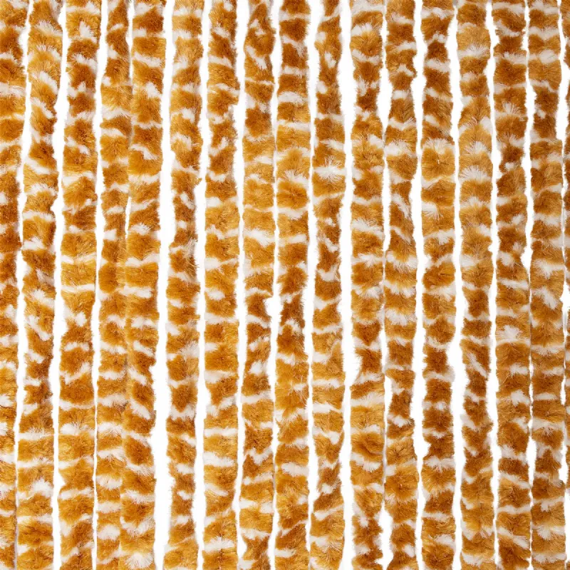 Rideau chenille marron et blanc WERKA PRO