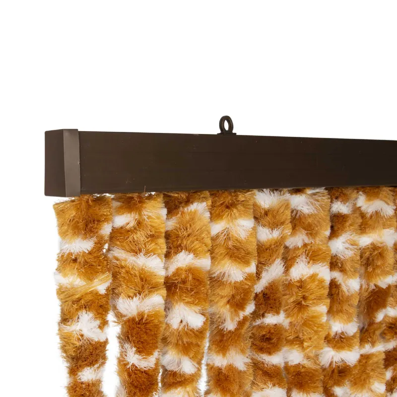 Rideau chenille marron et blanc WERKA PRO