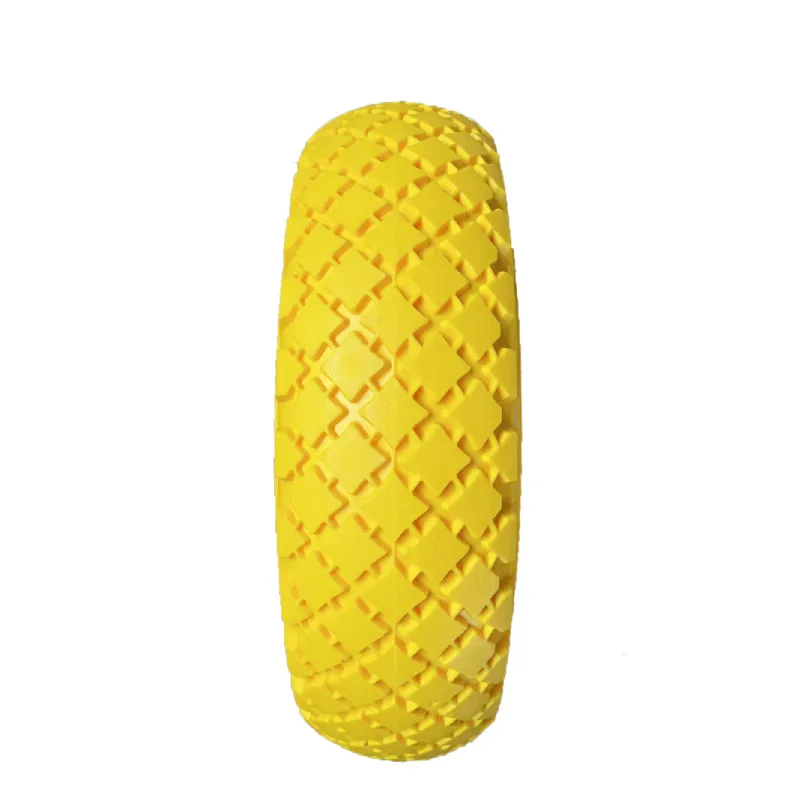 Roue increvable jaune 10
