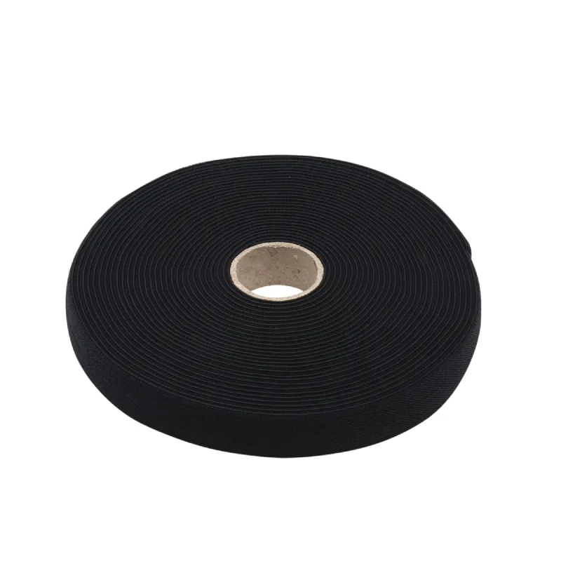 Ruban élastique molletonné noir 25 mm x 10 m WERKA PRO