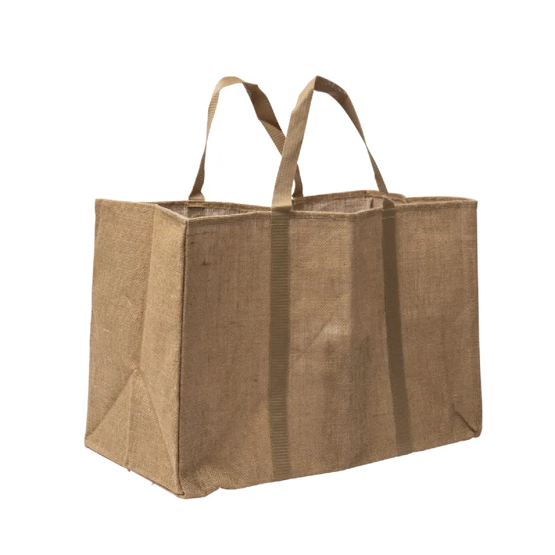 Sac porte bûches en jute naturel WERKA PRO