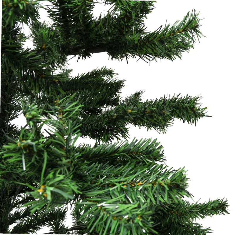 Sapin De Noël Phosphorescent 180 Cm - 692 Branches Vert/Blanc - Base Métallique Pliable - Montage Rapide