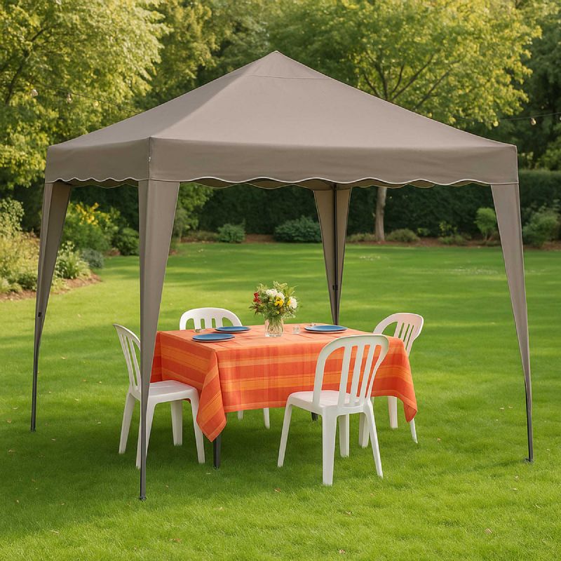 Tente de réception pliable couleur taupe (3x3m) WERKA PRO