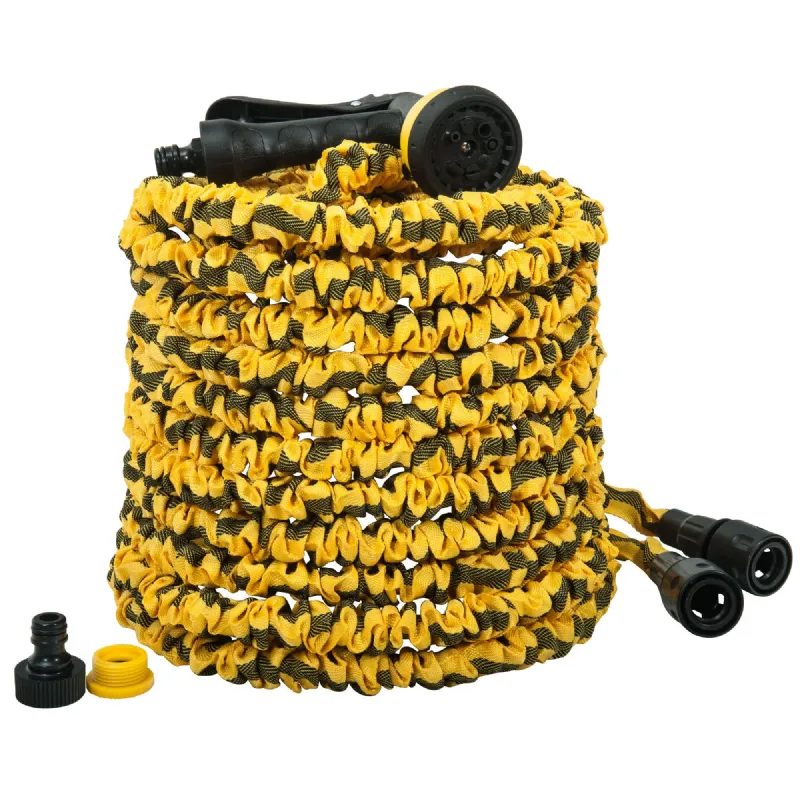 Tuyau extensible 25m jaune WERKA PRO avec pistolet