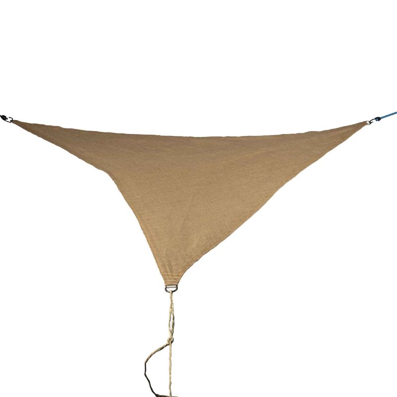 Voile d'Ombrage Triangulaire en Jute Naturel - WERKAPRO
